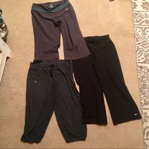 3 pair athletic capris